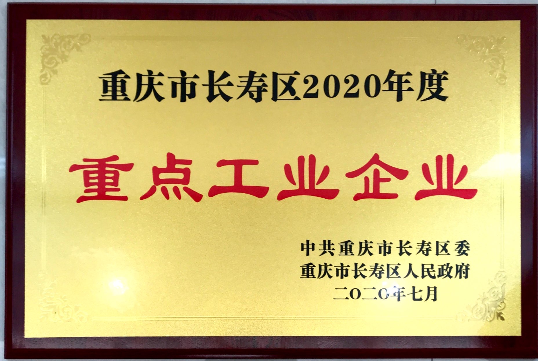 長壽區(qū)2020年度重點工業(yè)企業(yè)